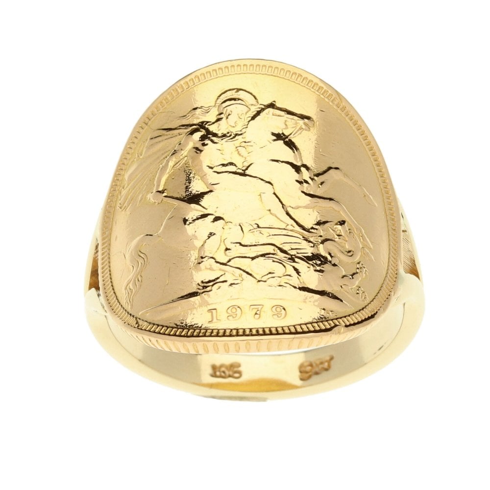 Gold 1979 Full Sovereign Ring – Size Q - 10.01g