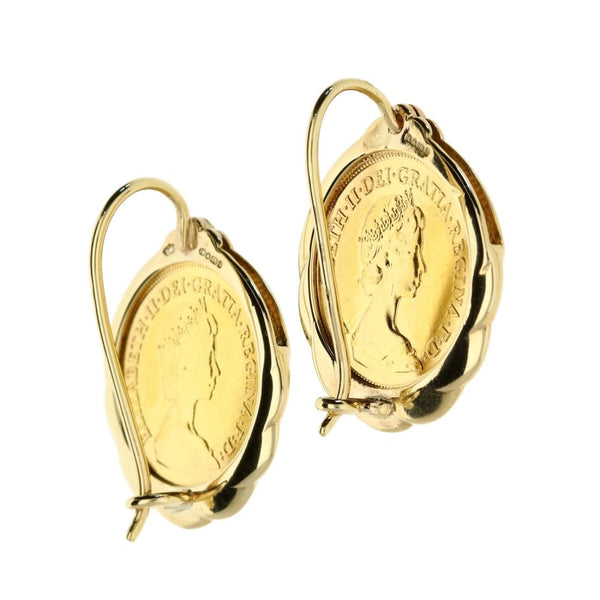 1982 Half Sovereign Earrings 13.1g