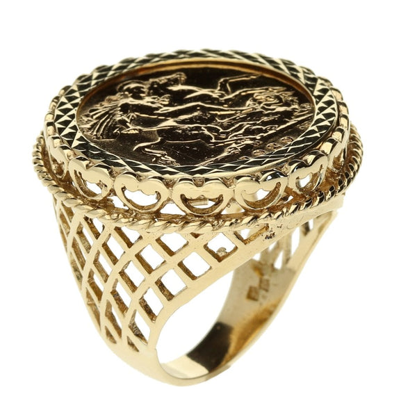 Full Sov Coin Ring 1929 Size O