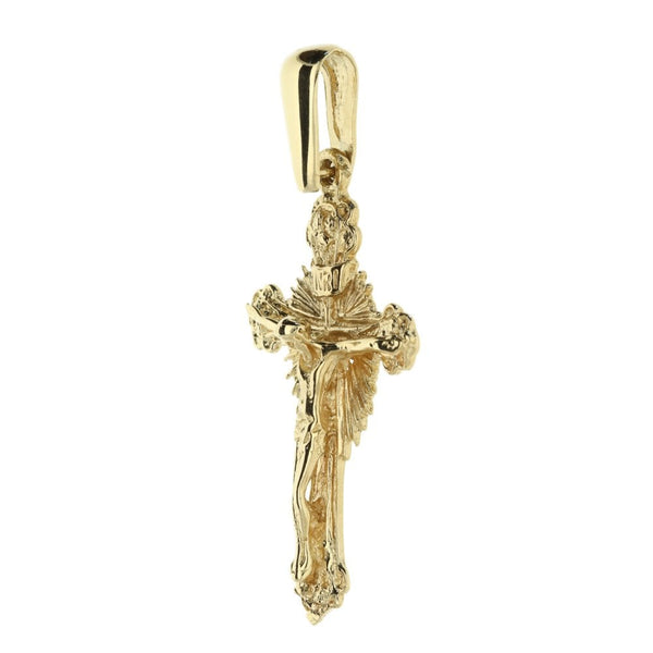 9ct Yellow Gold Sunburst Crucifix5.4g