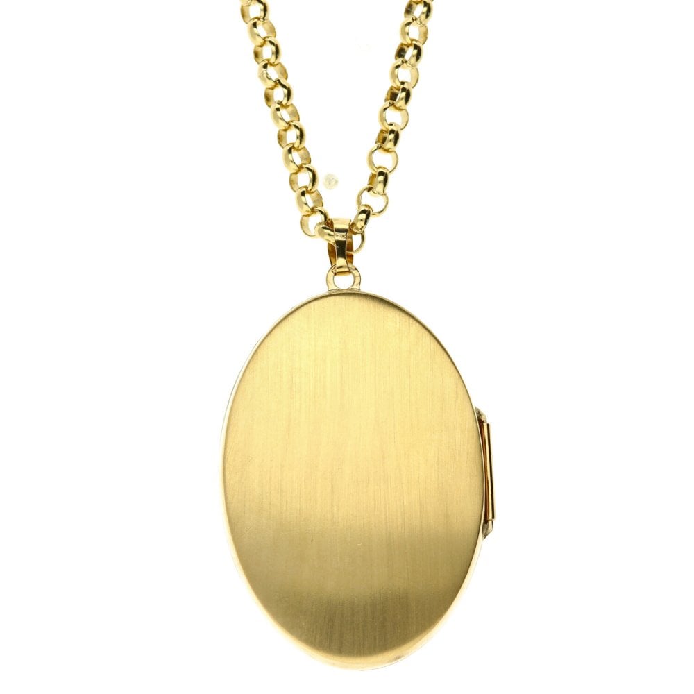 9ct Locket & 22inch Belcher Chain 20.5g