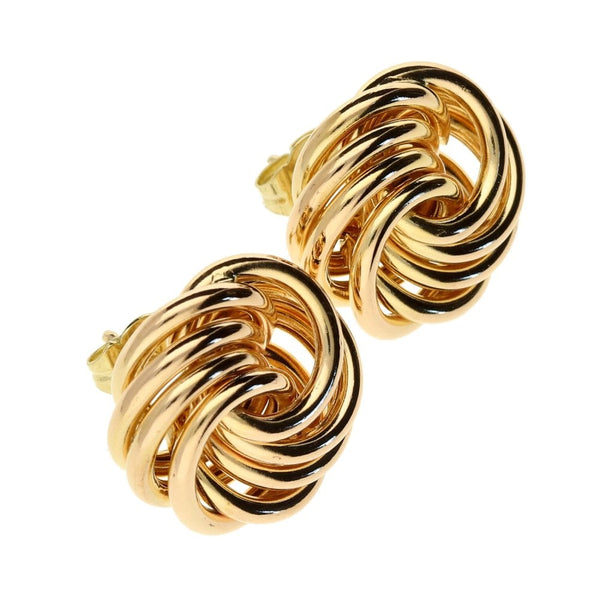 9ct yellow gold knot style studs