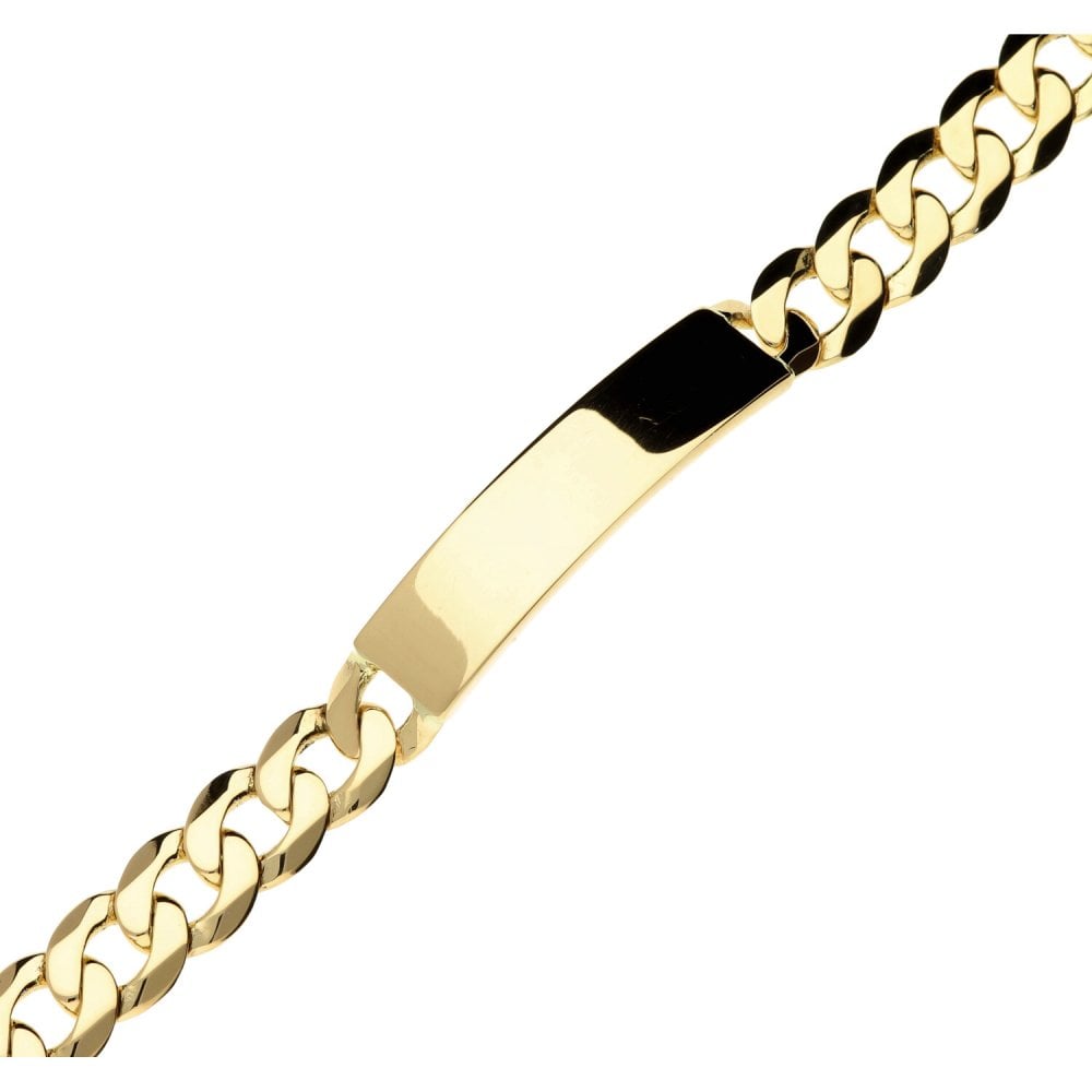 9ct gents yellow gold identity bracelet. 31gms 8.5" in length.