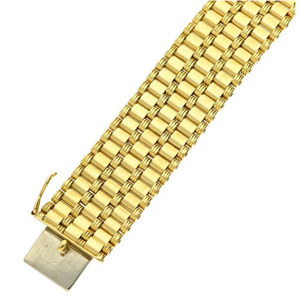 18ct Yellow Gold Fancy Ladies Bracelet - 79.0g