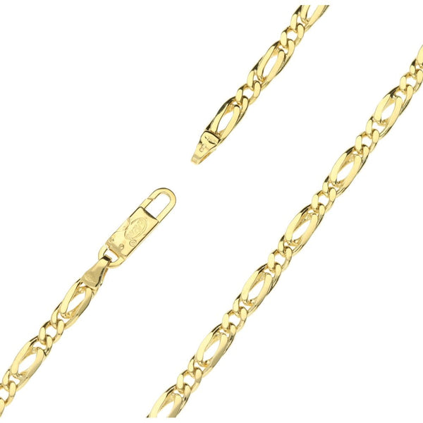 18ct Yellow Gold 24" Figaro Chain - 25.3g