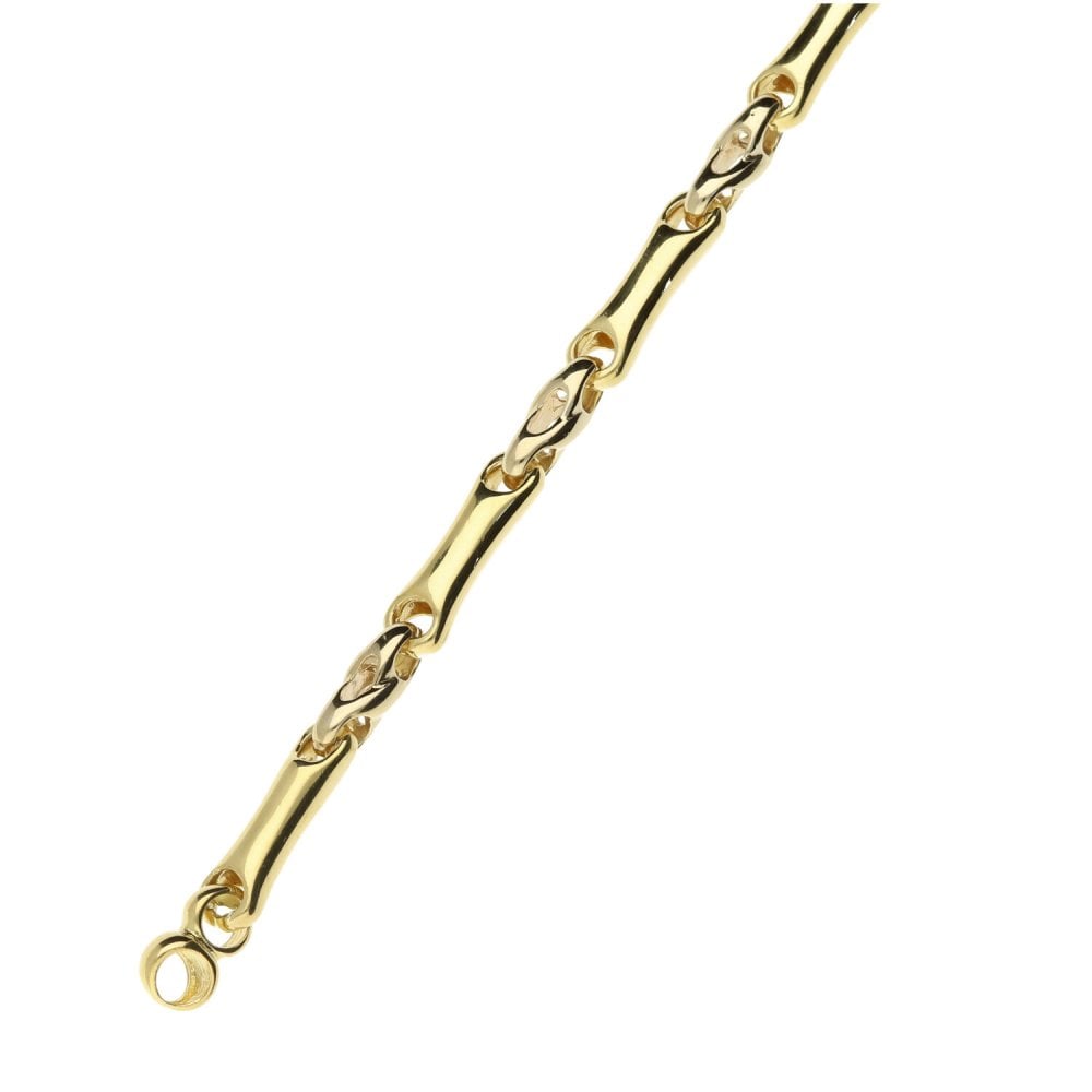 18ct Yellow Gold Ladies Bracelet - 7.5" - 12.0g