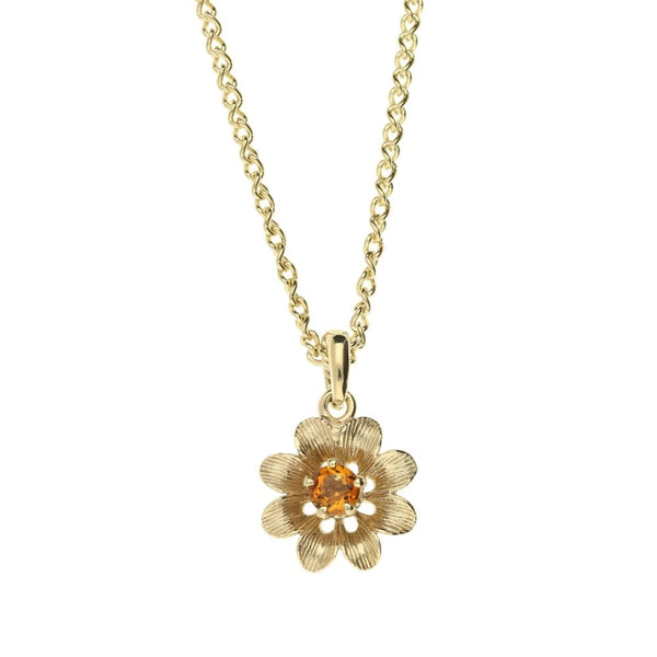 9ct Yellow Gold 18 Inch Flower Belcher Chain - 5.3g