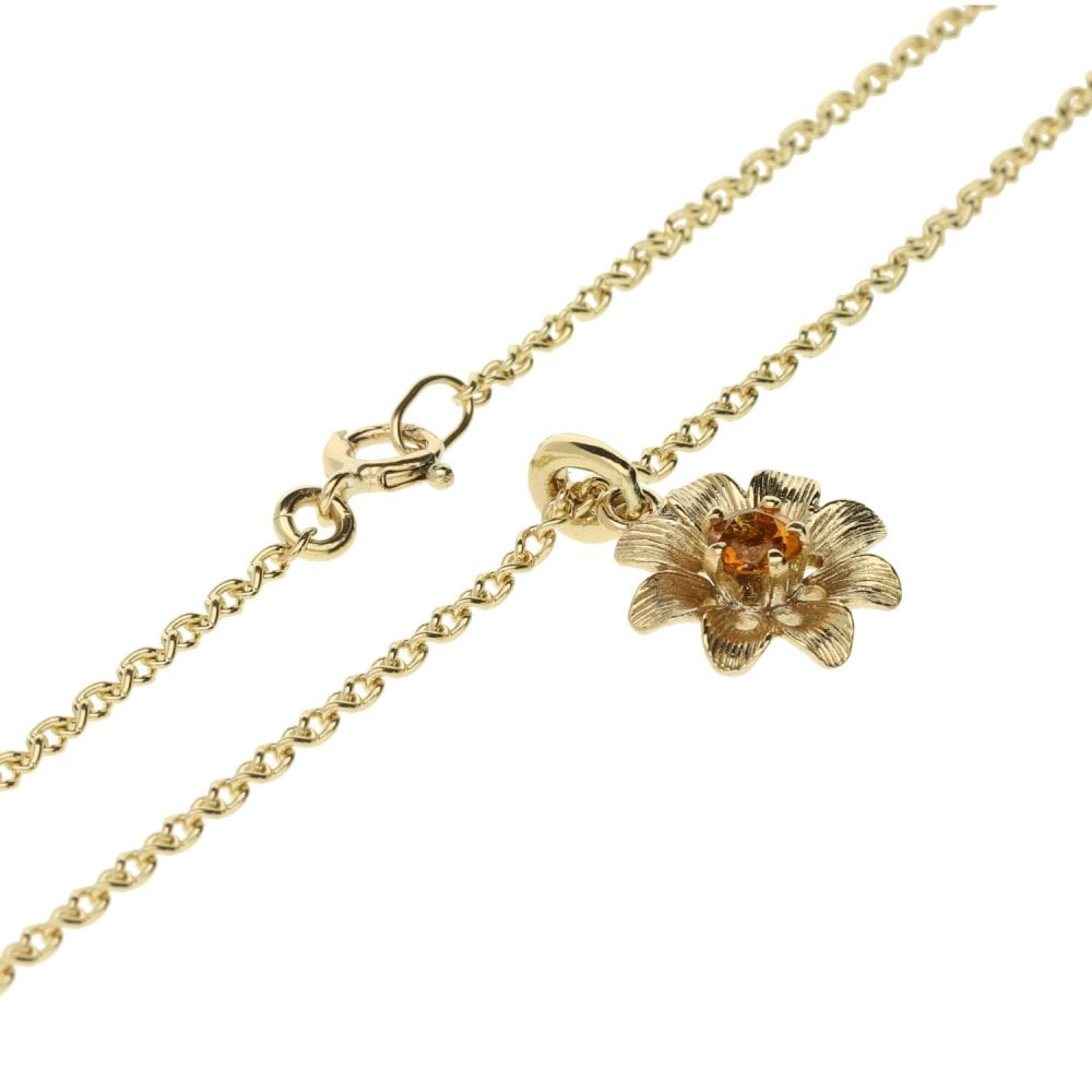9ct Yellow Gold 18 Inch Flower Belcher Chain - 5.3g