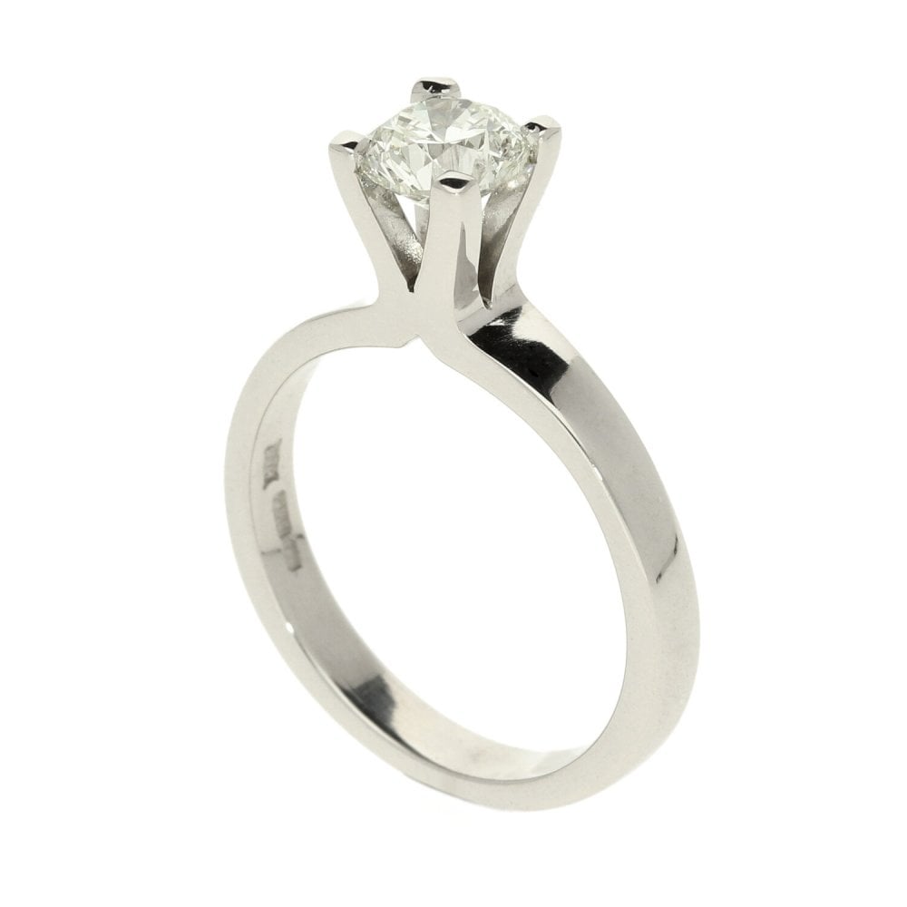 18ct White Gold Diamond Engagement Ring - 1.00ct - Size N½