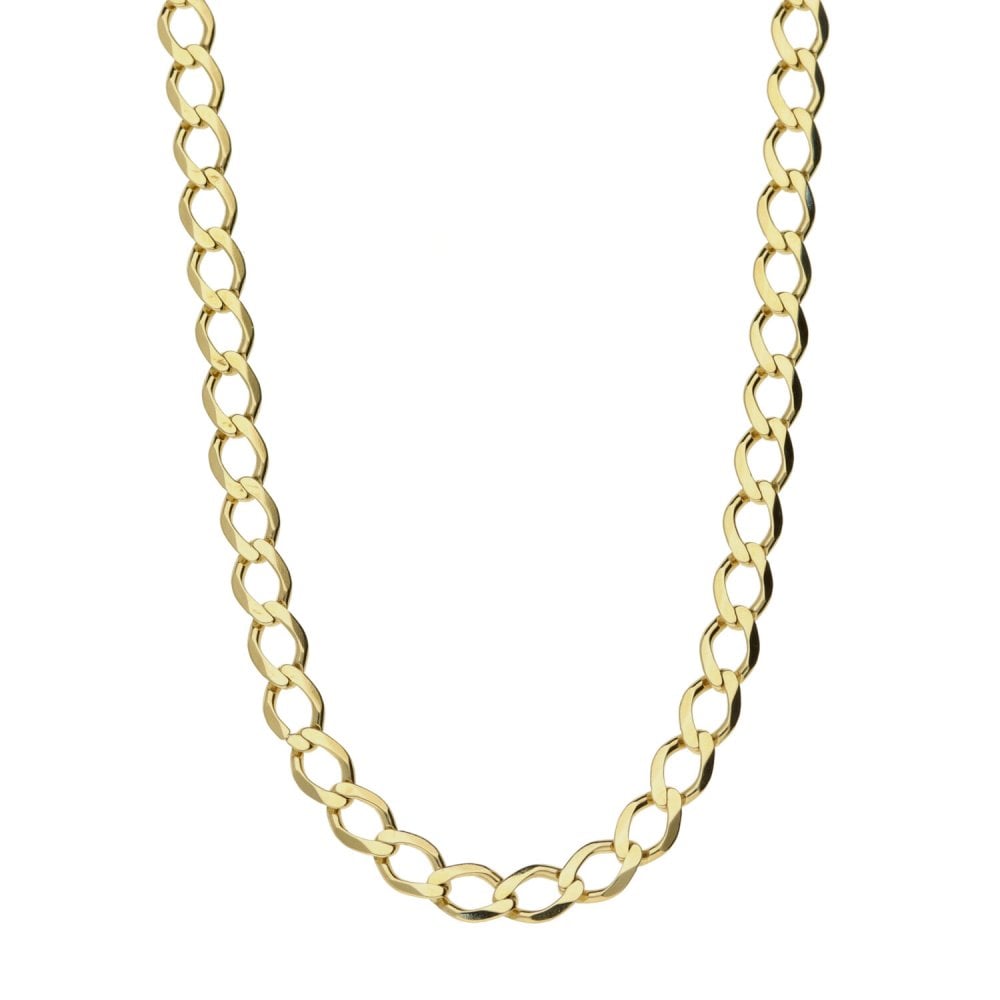 19.5 Inch 9ct Yellow Gold Curb Chian - 7.4g