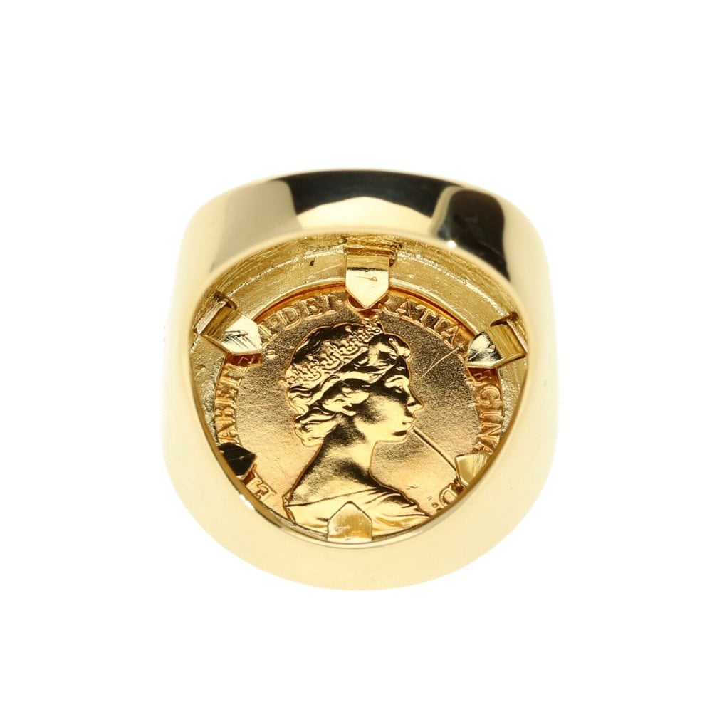 1982- Half Sovereign Ring-Size O 1/2- 12.3g