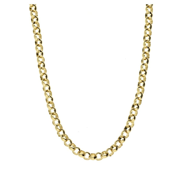 9ct Yellow Gold Ladies Belcher Chain - 21 Inches