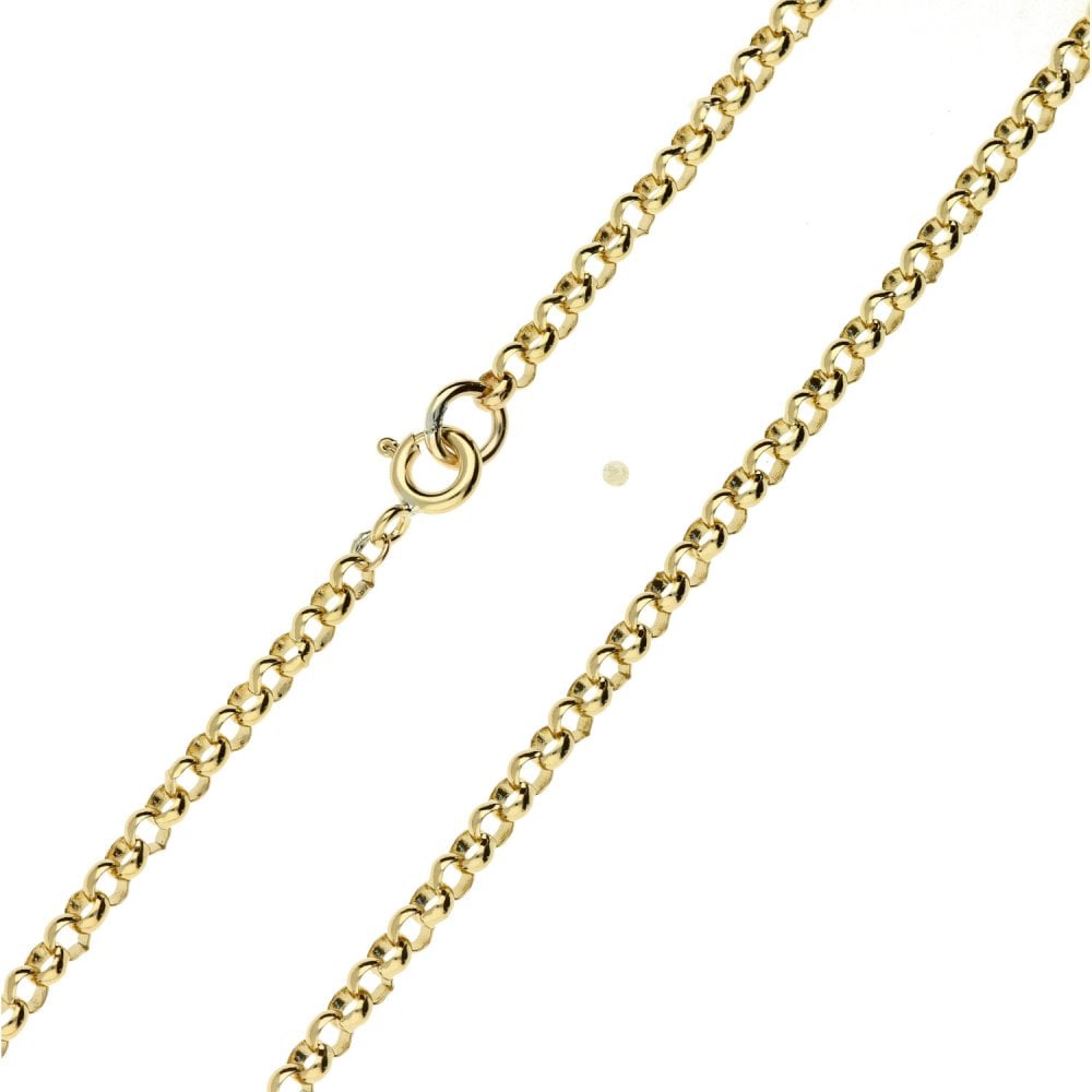 9ct Yellow Gold Ladies Belcher Chain - 21 Inches