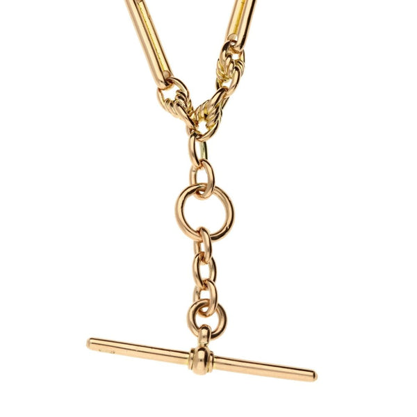 9ct Rose Gold Graduated Double Albert bracelet