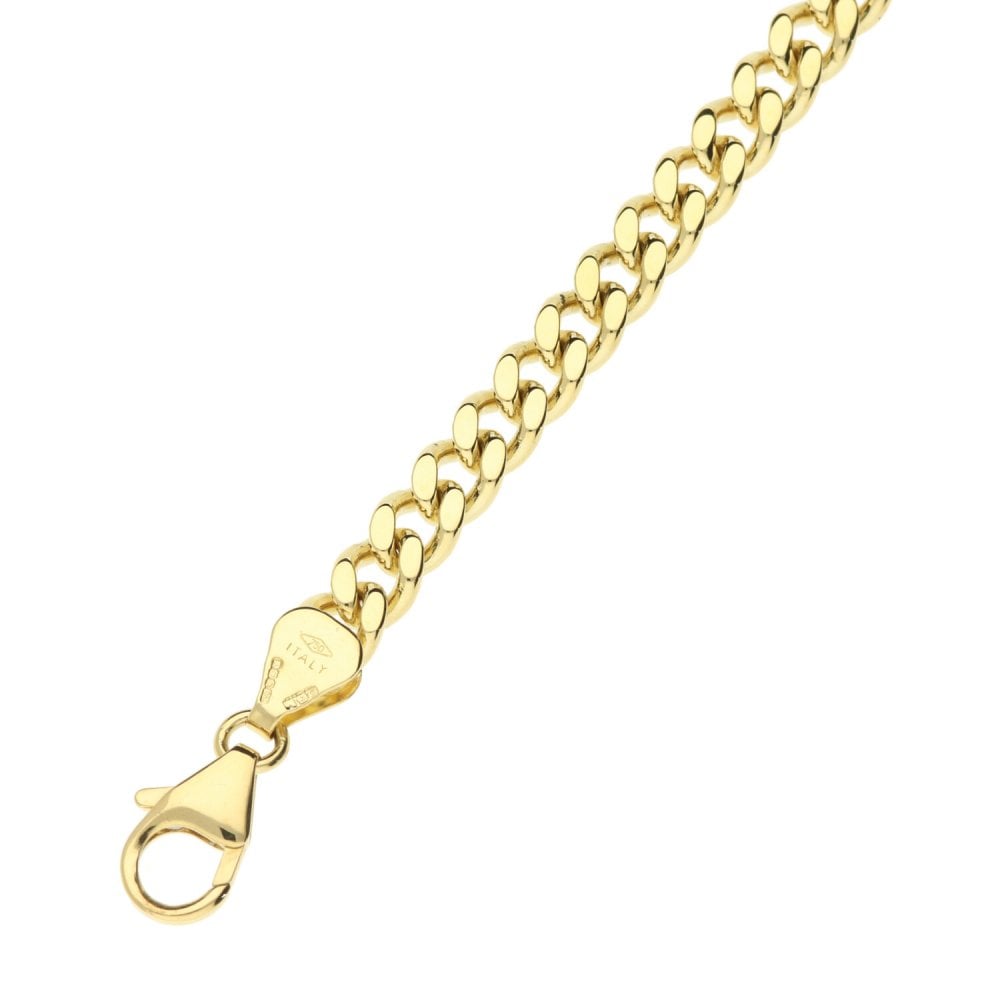 18ct Yellow Gold Curb Bracelet - 8 Inches - 20.8g