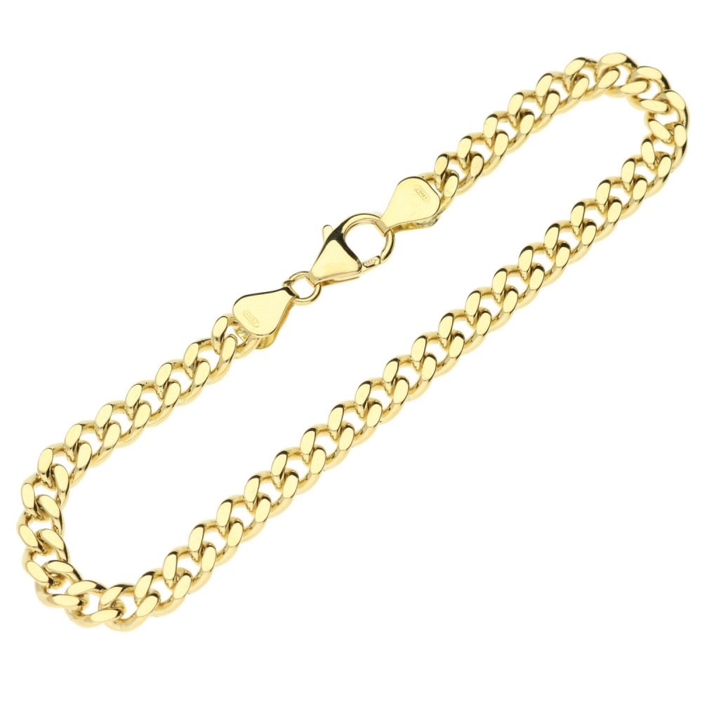 18ct Yellow Gold Curb Bracelet - 8 Inches - 20.8g