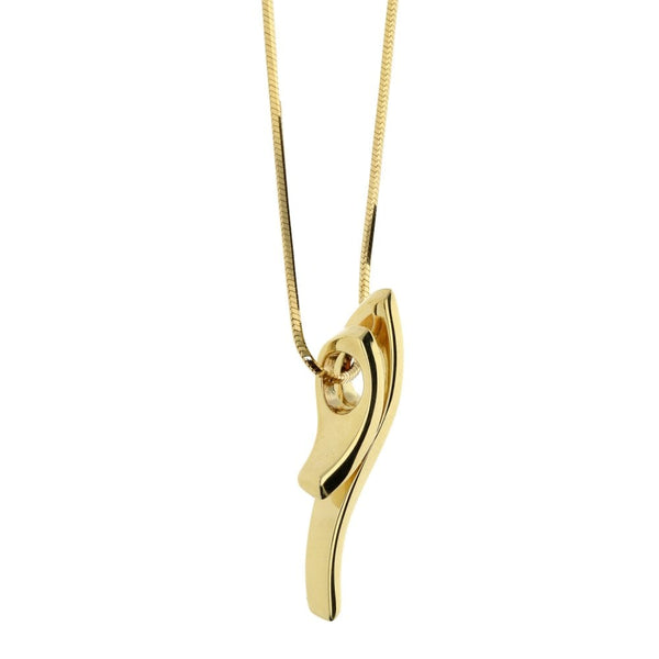 9ct Yellow Gold Ladies Chain And Pendant - 18 Inches