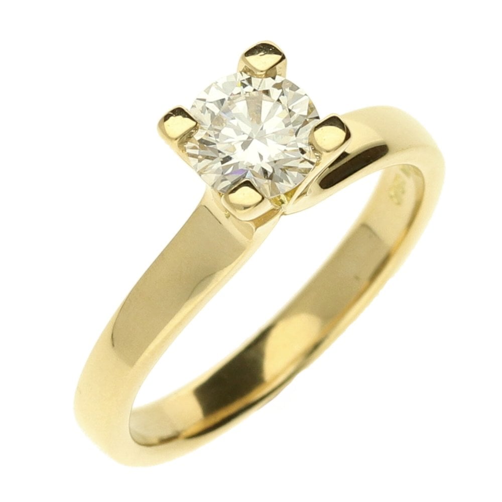 18ct Yellow Gold Engagement Ring - Size J - 0.56ct