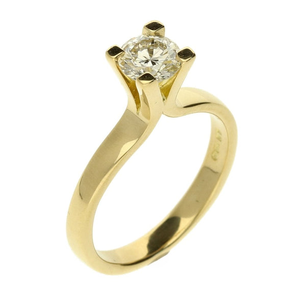 18ct Yellow Gold Engagement Ring - Size J - 0.56ct