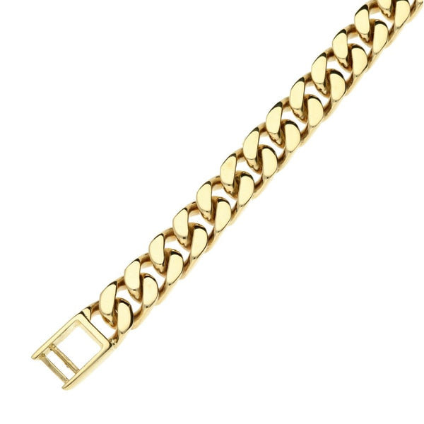 9ct Curb Bracelet With Snap Box Clasp-9Inches