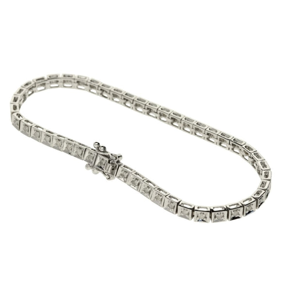 9ct White Gold Diamond Bracelet - 1.00ct