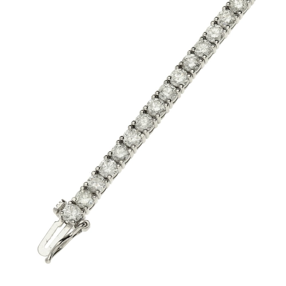 18ct White Gold 7.00ct Diamond Tennis Bracelet