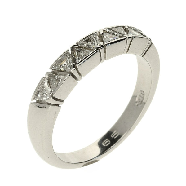 18ct White Gold Diamond Half Eternity Ring- Size N