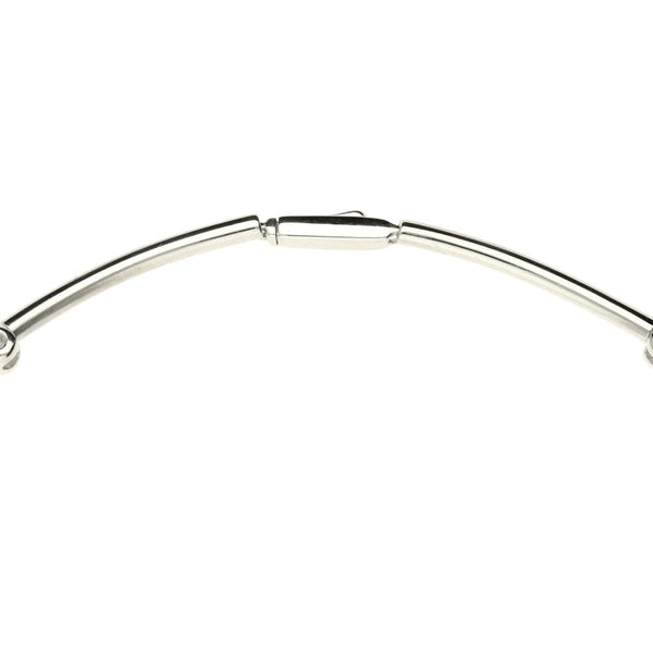 18ct White Gold Ladies Diamond Necklace - 17" - 25.8g