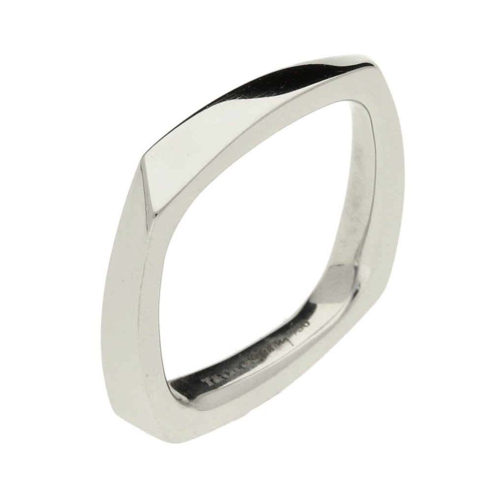Tiffany & Co White Gold Frank Gehry Torque Ring - Size K½