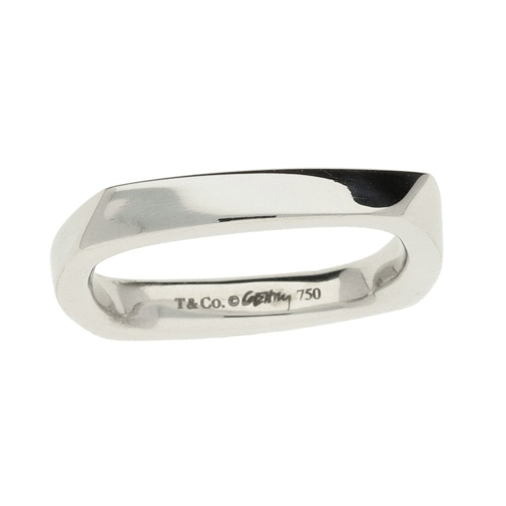 Tiffany & Co White Gold Frank Gehry Torque Ring - Size K½
