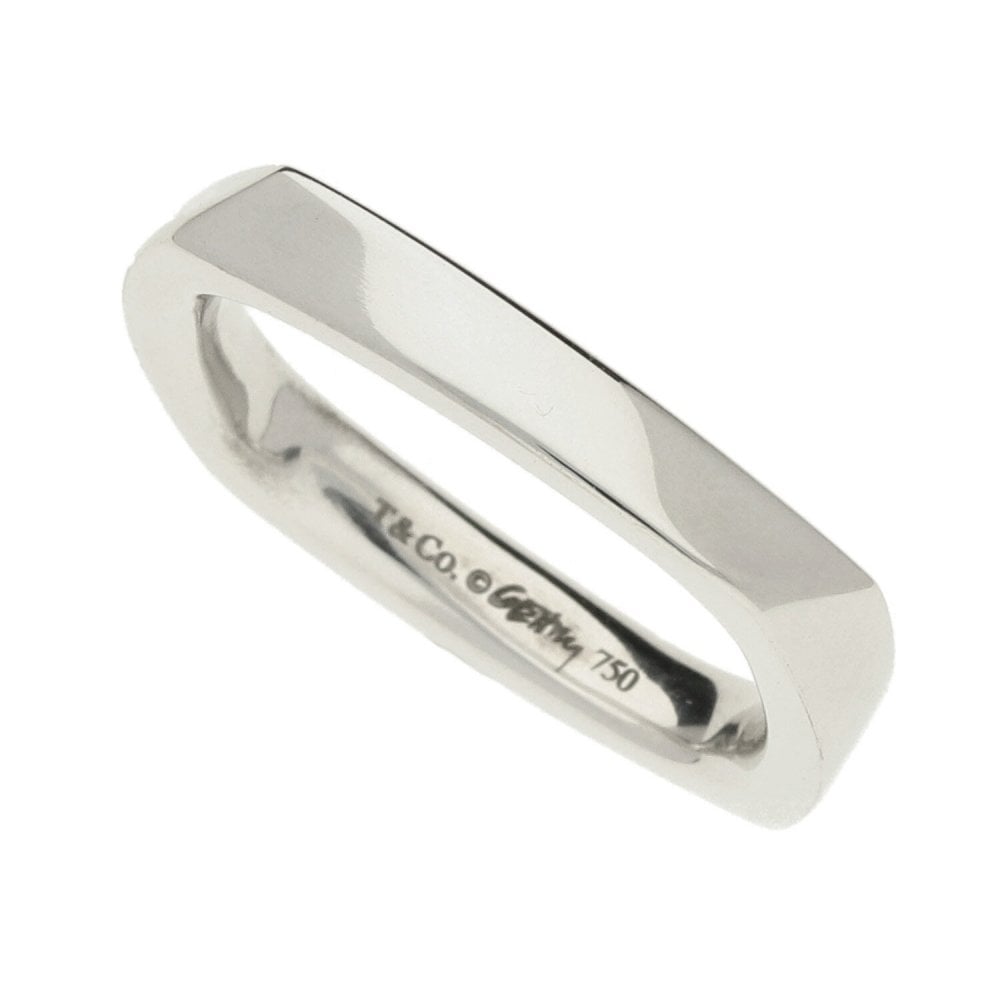 Tiffany & Co White Gold Frank Gehry Torque Ring - Size K½