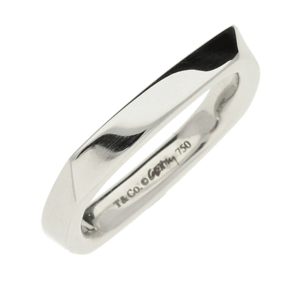 Tiffany & Co White Gold Frank Gehry Torque Ring - Size K½