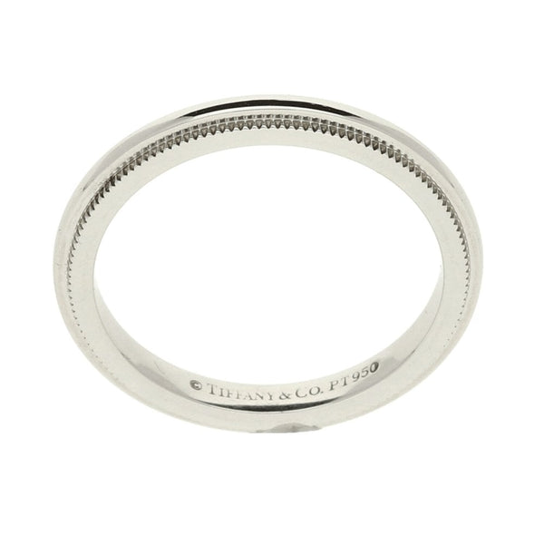 Tiffany & Co Platinum Milgrain Wedding Ring - Size I
