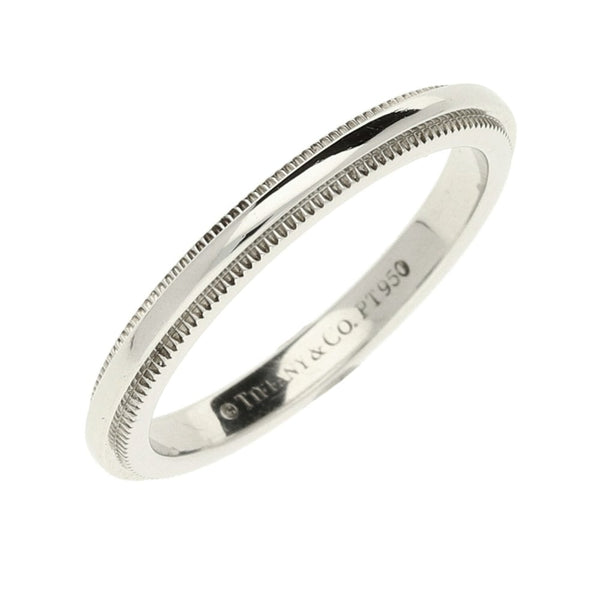 Tiffany & Co Platinum Milgrain Wedding Ring - Size I
