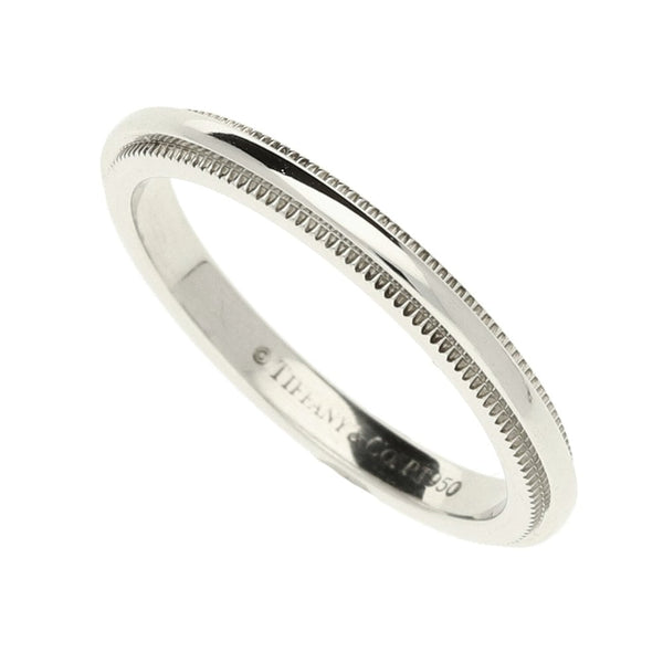 Tiffany & Co Platinum Milgrain Wedding Ring - Size I