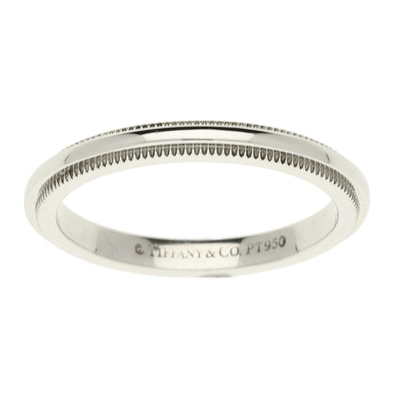 Tiffany & Co Platinum Milgrain Wedding Ring - Size I