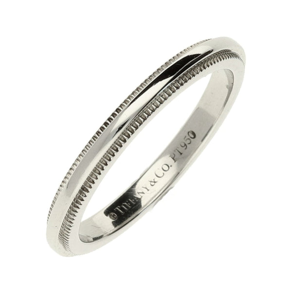Tiffany & Co Platinum Milgrain Wedding Ring - Size I