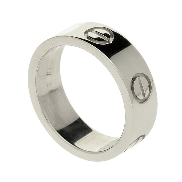 18ct White Gold Cartier Love Ring - Size I