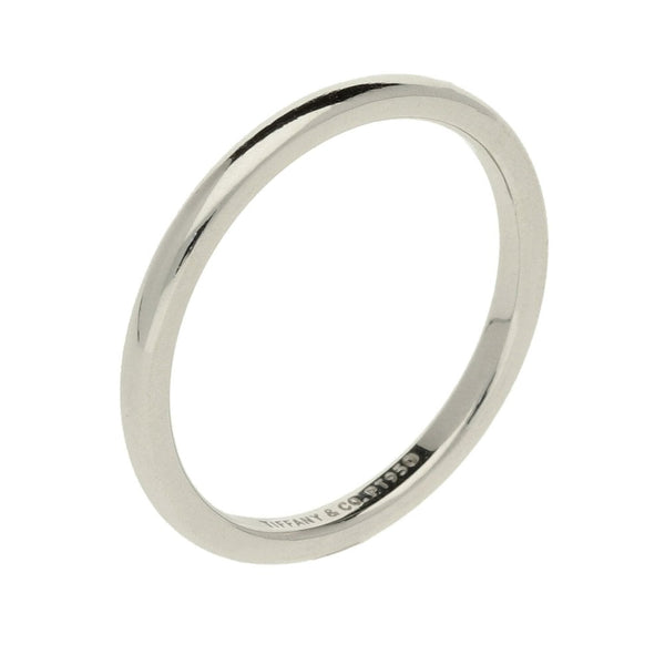 Platinum Tiffany Wedding Ring - Dshape - Size O½