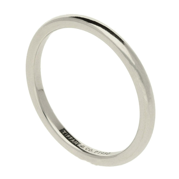 Platinum Tiffany Wedding Ring - Dshape - Size O½