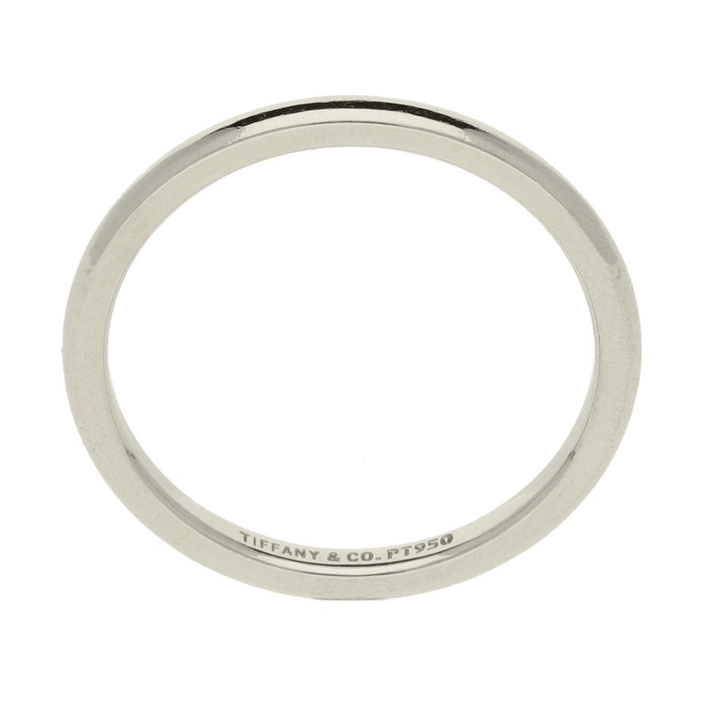 Platinum Tiffany Wedding Ring - Dshape - Size O½