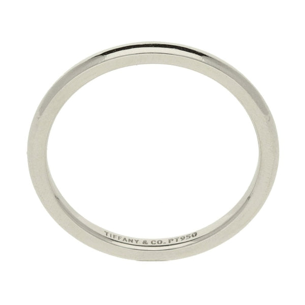 Platinum Tiffany Wedding Ring - Dshape - Size O½
