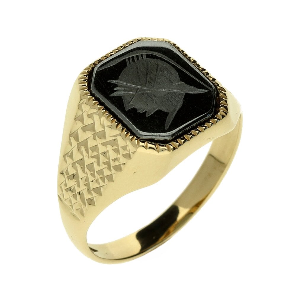 9ct Yellow Gold Intaglio Ring - Size S