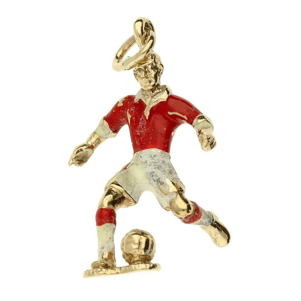 9ct Yellow Gold Footballer Charm-2.2g