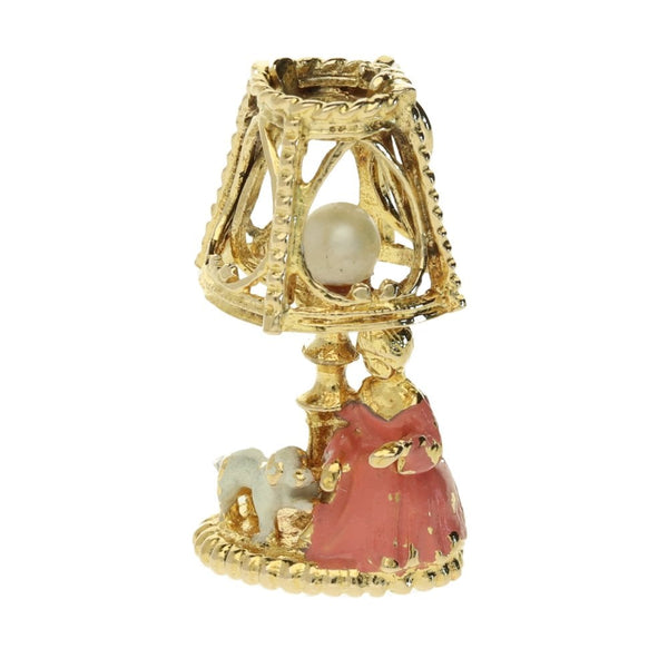 9ct Gold Table Lamp Charm 3.8g