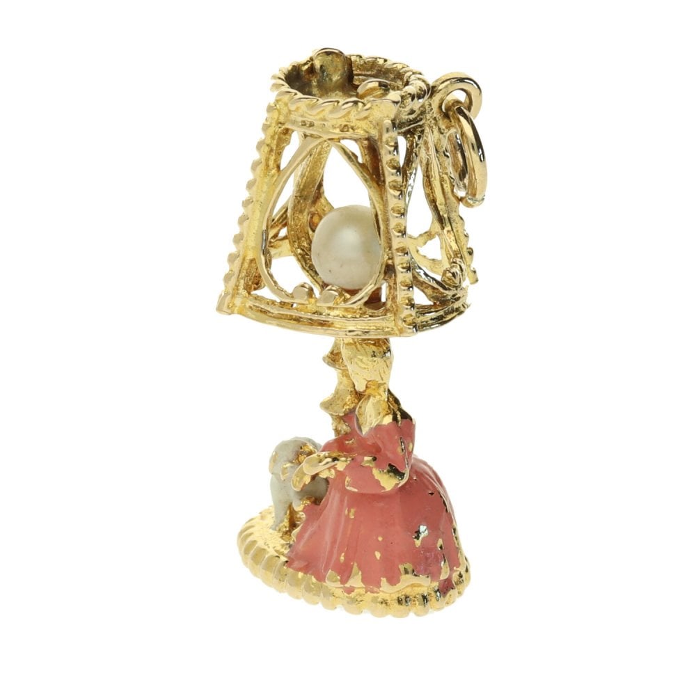 9ct Gold Table Lamp Charm 3.8g