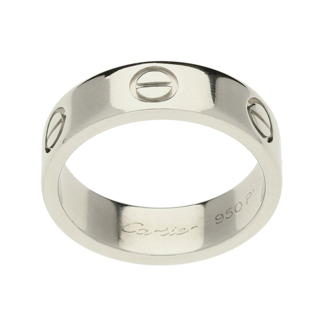 Platinum Cartier Love Ring - Size M - 9.4g