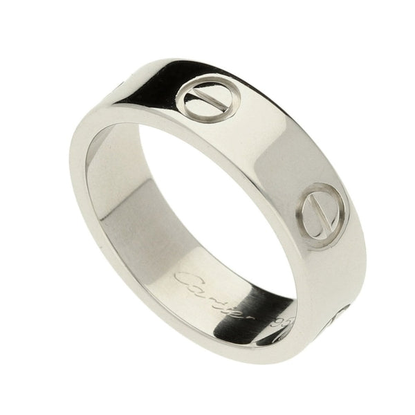 Platinum Cartier Love Ring - Size M - 9.4g