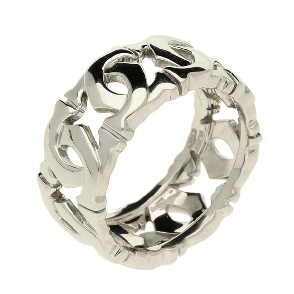 18ct White Gold Cartier C de Cartier Ring - Size J - 6.4g