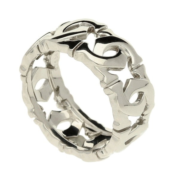 18ct White Gold Cartier C de Cartier Ring - Size J - 6.4g
